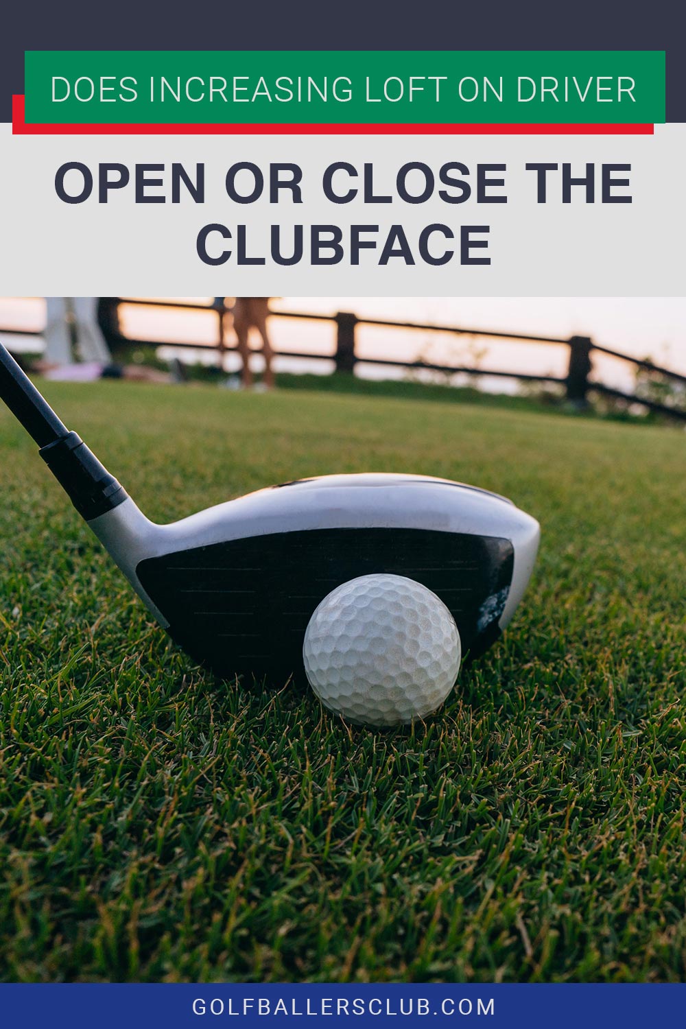 A golf club hitting a golf ball - Does increasing loft on driver open or close the clubface
