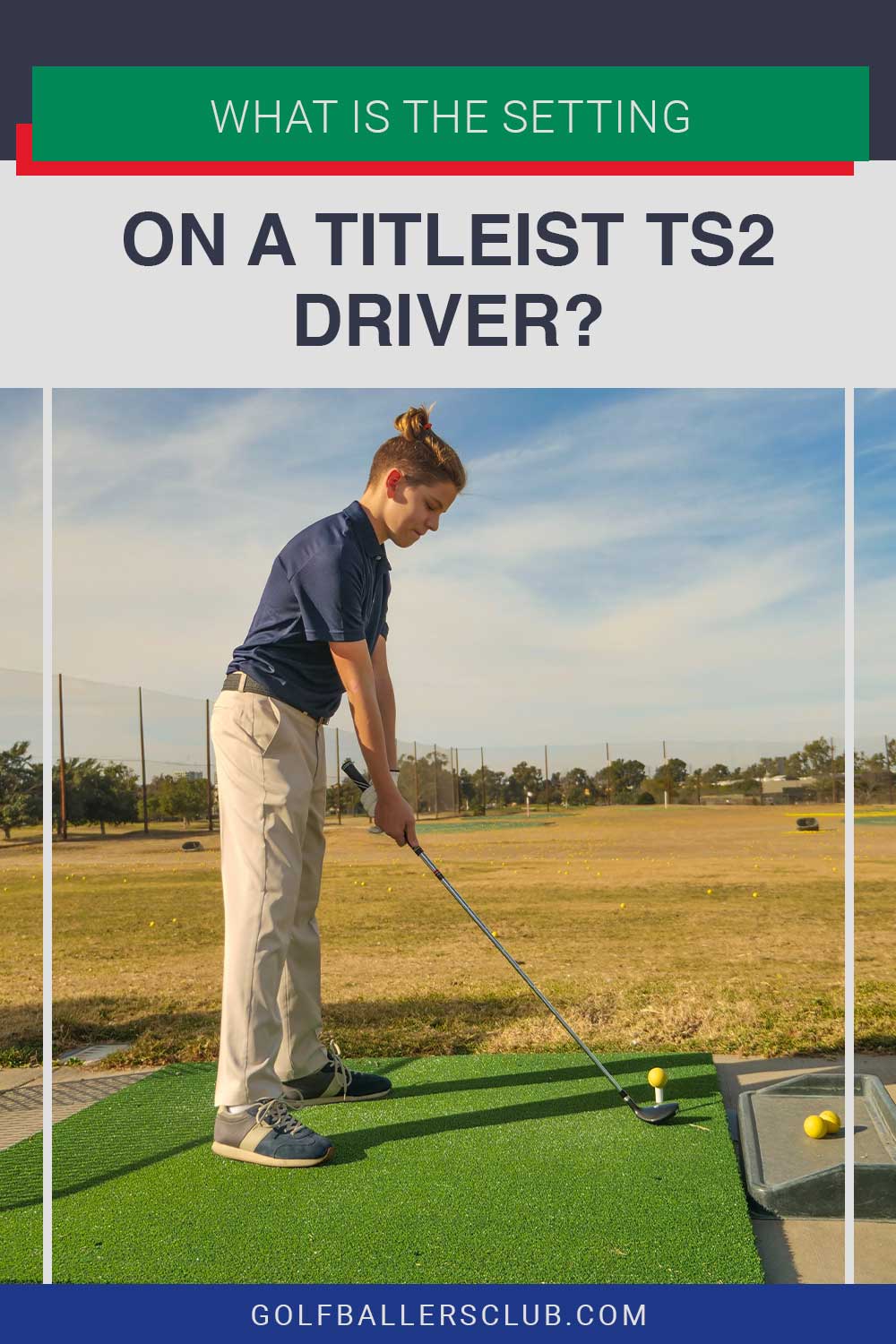 Man in blue shirt playing golf - What Is The Setting On A Titleist Ts2 Driver?