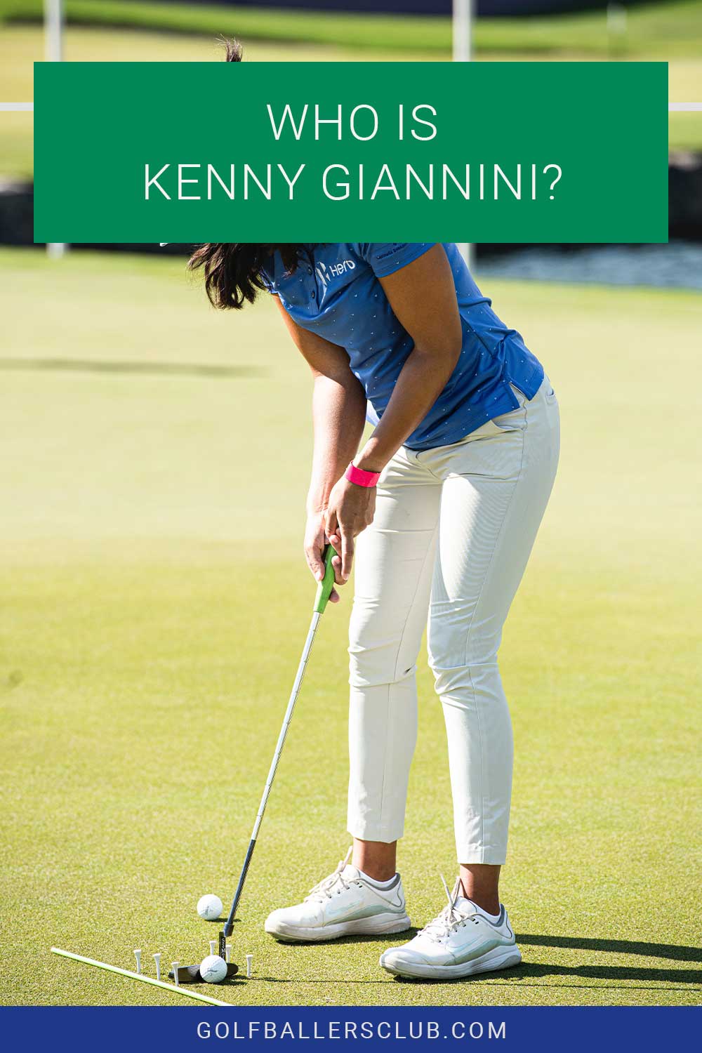 Woman in blue shirt taking a shot - Who is Kenny Giannini?