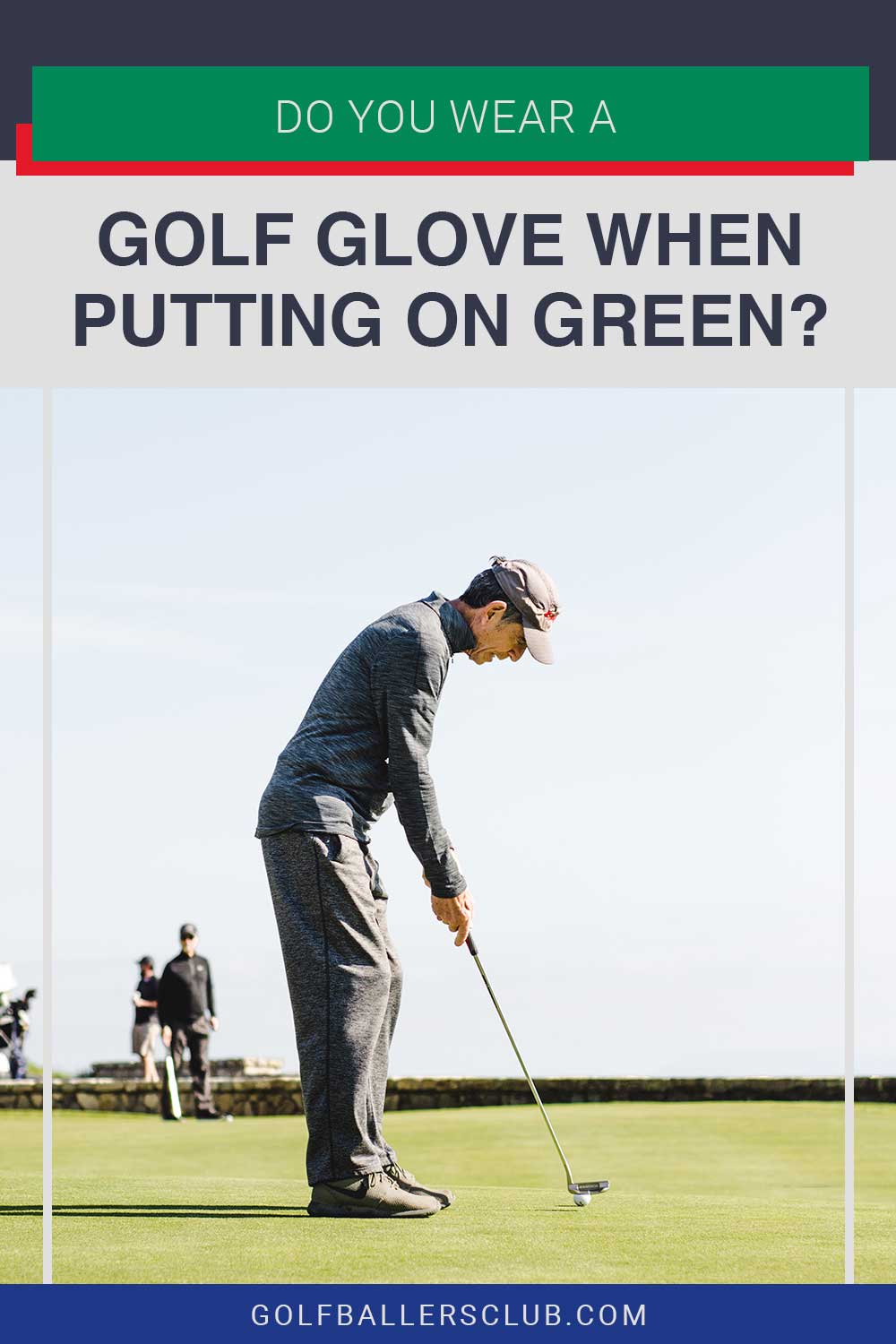 Man wearing a grey cap with a putter in hand - Do You Wear A Golf Glove When Putting On Green?